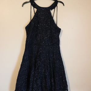 Size 15/16 Short Dark Blue Dress
